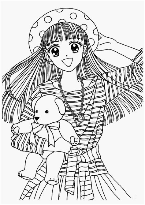 japanese anime coloring pages  svg png eps dxf file