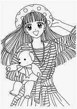 Coloring Manga Pages Book Anime Printable Chibi Girls Kids Books sketch template