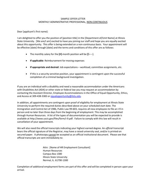 accommodation letter  employee certify letter