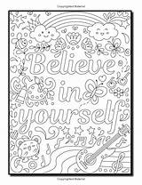 Coloring Pages Girls Quotes Inspirational Adult Girl Proud Colouring Quote Sheets Book Amazon Printable Color Mandala Women Fun Confidence Choose sketch template