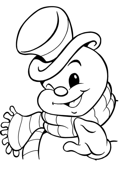christmas snowman coloring pages  coloring