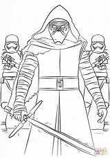 Coloring Wars Ren Star Kylo Pages Printable Order First Force Awakens Stormtroopers Lego Sheet Stormtrooper Kids Adult Colouring Print Disney sketch template