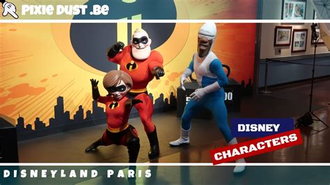 Mr Incredible Elastigirl And Frozone At Disneyland Paris