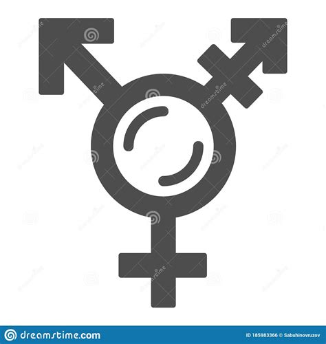 Transgender Glyph Icon Lgbt And Transsexual Bisexual Sign Vector