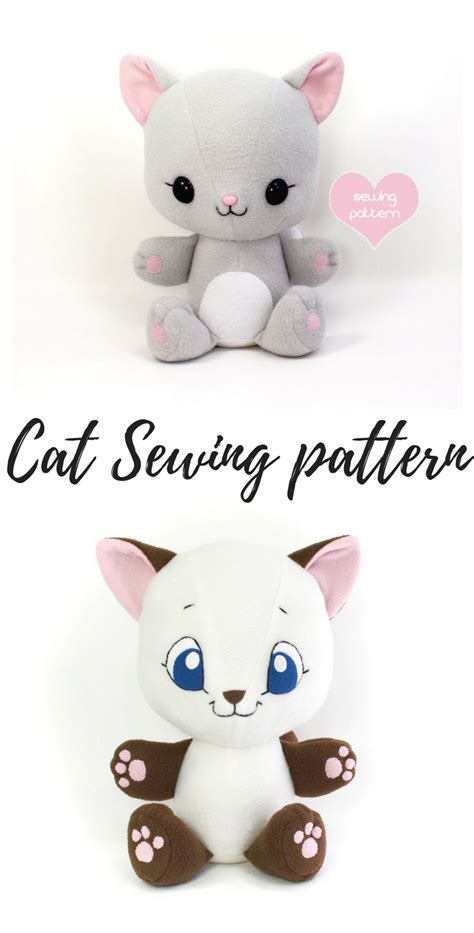 printable stuffed cat sewing pattern  printable word searches