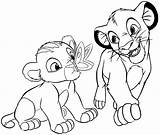 Coloring Simba Lion Nala Sarabi Mufasa sketch template