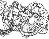 Dandiya Garba Gujarat Dances Navratri Dancing 4to40 Raas Surat Madhubani Visit Improve sketch template