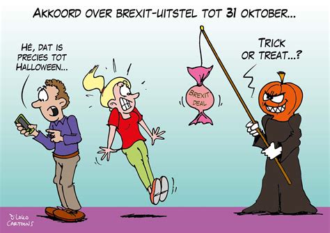 akkoord  brexit uitstel tot  oktober loko cartoons