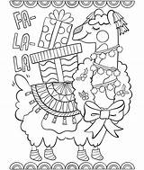 Llama Coloring Pajama Red Pages Getdrawings sketch template