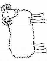 Sheep Ram Template Clipart Printable Craft Kids Drawing Coloring Outline Lamb Templates Crafts Drawings Children Clip Cliparts Pages Goat Animal sketch template