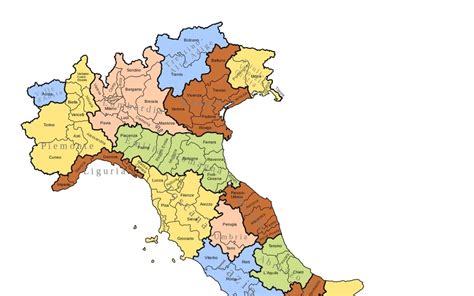 regioni  provincie italia mappe italia
