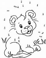 Lions Dots sketch template