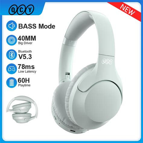 qcy  wireless bluetooth headphones bass headsets  res audio bluetooth  earphones mm