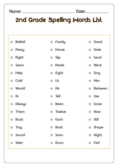 spelling list worksheets    worksheetocom