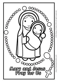 rosary coloring catholic   drops  water tpt