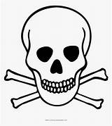 Crossbones Skull Coloring Label Warning Hazard Toxic sketch template