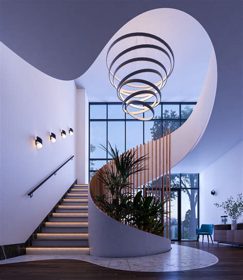 spiral staircase design  behance