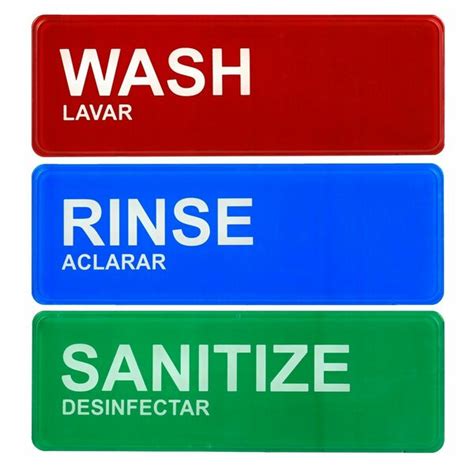 alpine industries  piece wash rinse sanitize sign set wayfair canada