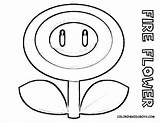 Coloring Mario Pages Super Flower Fire Popular sketch template