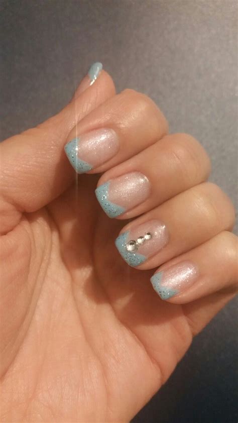 light blue french tip blue french tips nails french tip