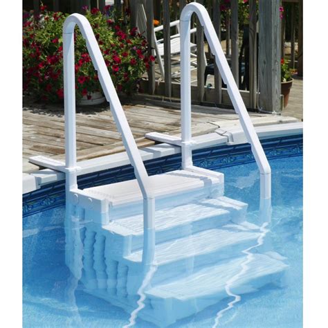 easy  ground swimming pool steps  bluewave