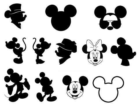 Digitalfil Mickey Mouse Svg Cut Files Silhouette Clipart