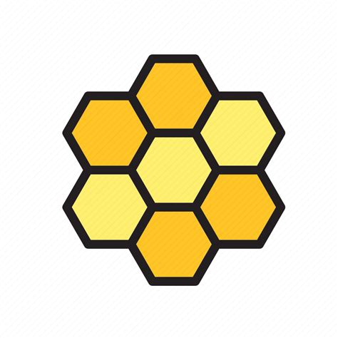 animal bee beehive hexagon pattern icon   iconfinder