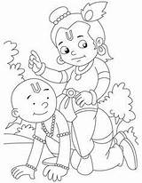 Krishna Coloring Pages Sudama Friends Shiva Kids Ever Drawing Mosasaurus They Chota Bheem Colouring Color Drawings Bestcoloringpages Simple Easy Getdrawings sketch template