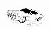 Camaro Coloring Pages Car Muscle Drawing Template Ss sketch template