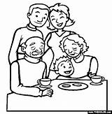 Coloring Pages Family Colouring Print Color Grandparents Printable Gathering Clipart Reunion Families Kids Children Thecolor Simple Cartoon Boxing Sheets People sketch template