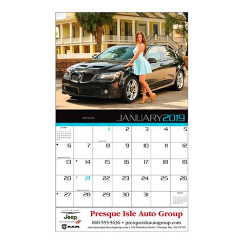 Classy Chassis Calendar Promotional Classy Chassis Calendar Custom
