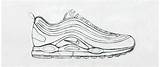 Nike Air Max 97 Sneakers Dessin Chaussure Sneaker Sketch Drawing Coloring Tresser Christian Week Nicekicks sketch template