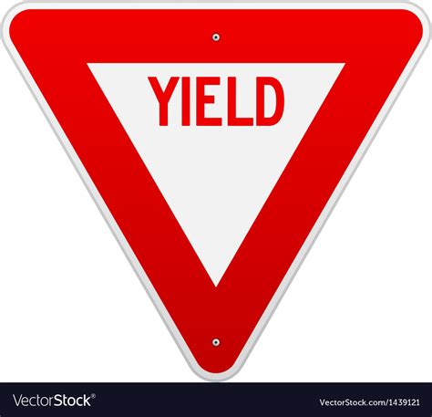 usa yield sign royalty  vector image vectorstock