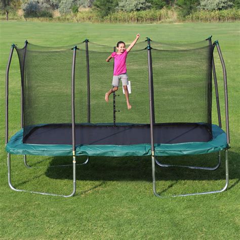 skywalker summit  rectangle trampoline  safety enclosure reviews wayfair