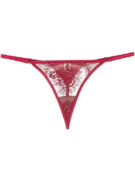 Loveday London Le Rouge Thong Red Lingerie Panties Sexy Panties