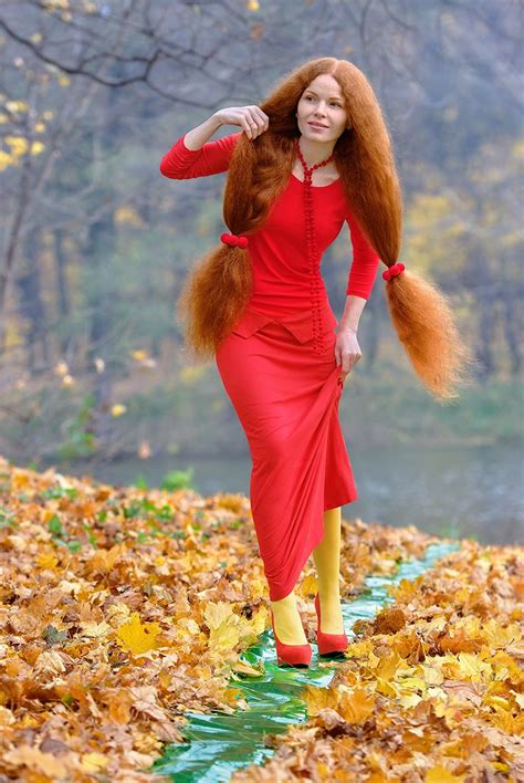 Russian Redhead Beauty Christine Vanilar Укладка длинных волос