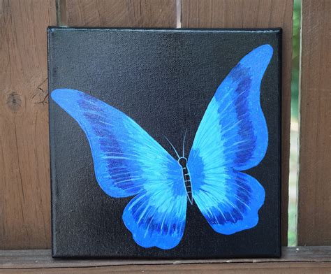 blue butterfly painting easy iurd gifs