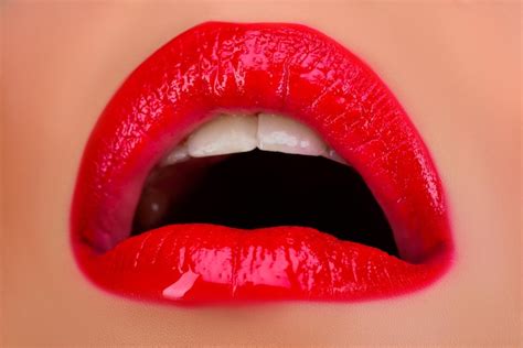 premium photo sexy lip open female sensual mouth lips with red lipstick