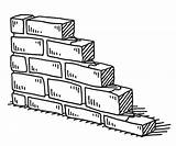 Wall Brick Draw Perspective Drawing Getty sketch template