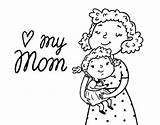Mom Coloring Pages Mommy Super Drawing Pregnant Colorear Color Dad Getcolorings Colouring Mothers Book Mum sketch template