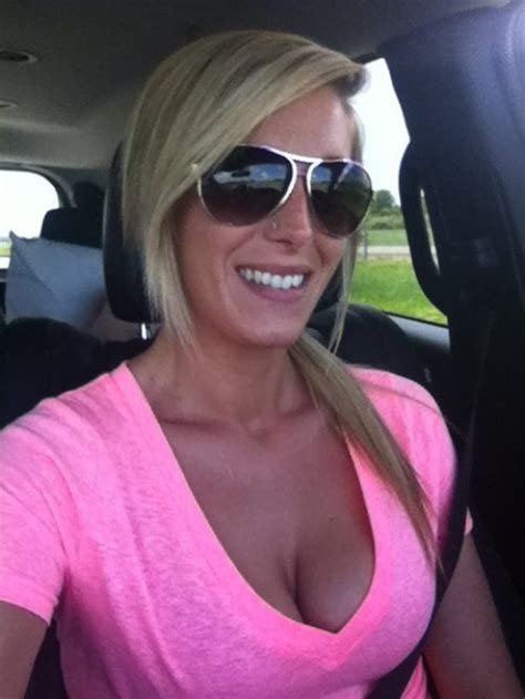 milf shades pink top cleavage car milf pinterest pink tops and shades