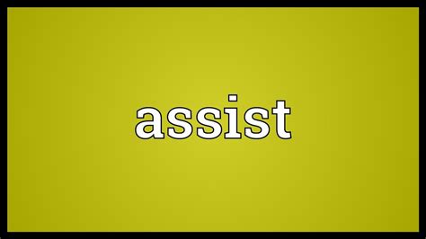 assist meaning youtube