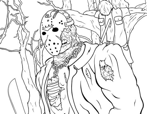 jason coloring pages friday   activity shelter