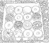 Donuts Beignet Bestcoloringpagesforkids Doughnuts sketch template