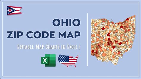 Ohio Zip Code Map In Excel Zip Codes List And Population Map Youtube