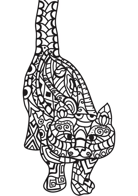 cat coloring pages  adults printable coloring book