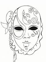 Coloring Pages Mask Coloriage Mardi Gras Masque Masks Carnaval Maske Colorier Printable Venetian Un Template Fr Imprimer Du Face Painting sketch template