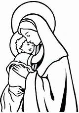 Mary Jesus Drawing Mother Coloring Martha Silhouette Drawings Getcolorings Poppins Clipartmag Step Getdrawings Paintingvalley Pages sketch template
