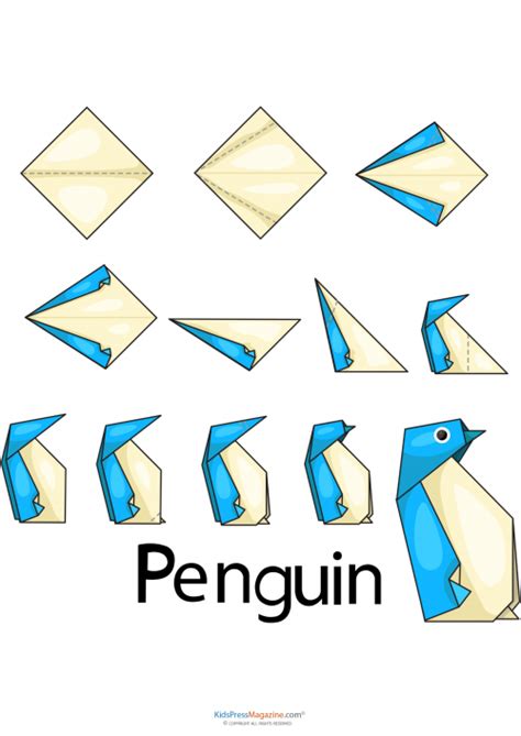 memberships kidspressmagazinecom origami easy origami penguin