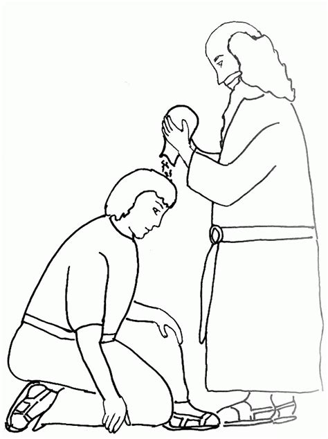 bible story coloring page  samuel anoints king saul  coloring